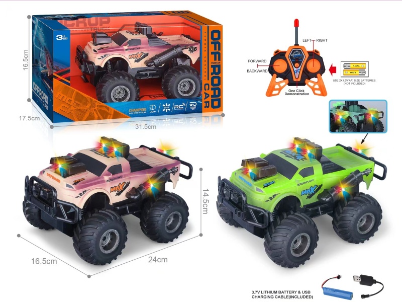 27Mhz 1:16 Five-Channel With Seven-Color Lights, One-Button Demonstration Of Ford Capture Pickup Off-Road Remote Control Vehicle (Including Battery)