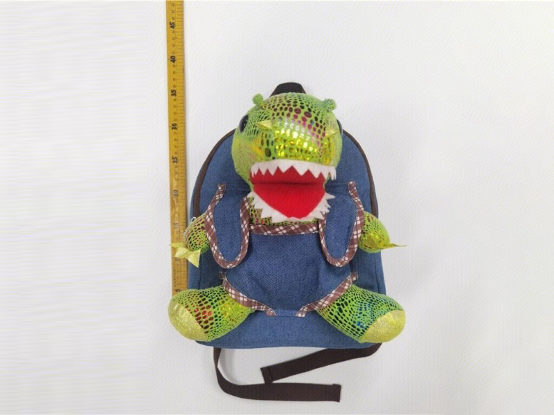 14-Inch Cartoon Tyrannosaurus Rex Cowboy Schoolbag (Schoolbag + Figurine)