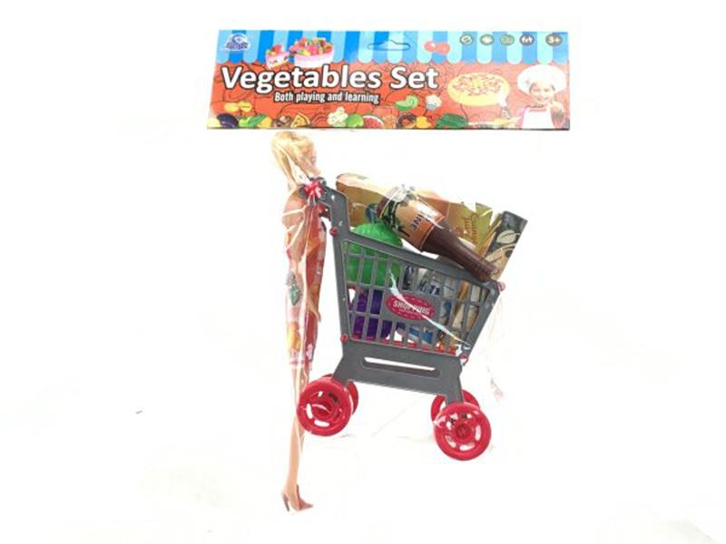 Shopping Cart Set + Doll
