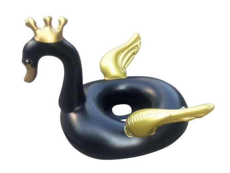 New Inflatable Black And White Swan Boat