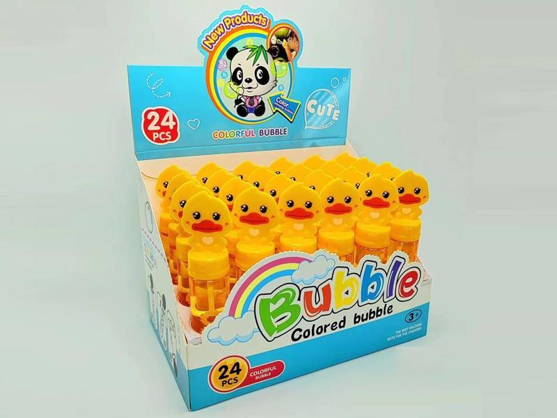 24PCS Yellow Duck Bubble Stick