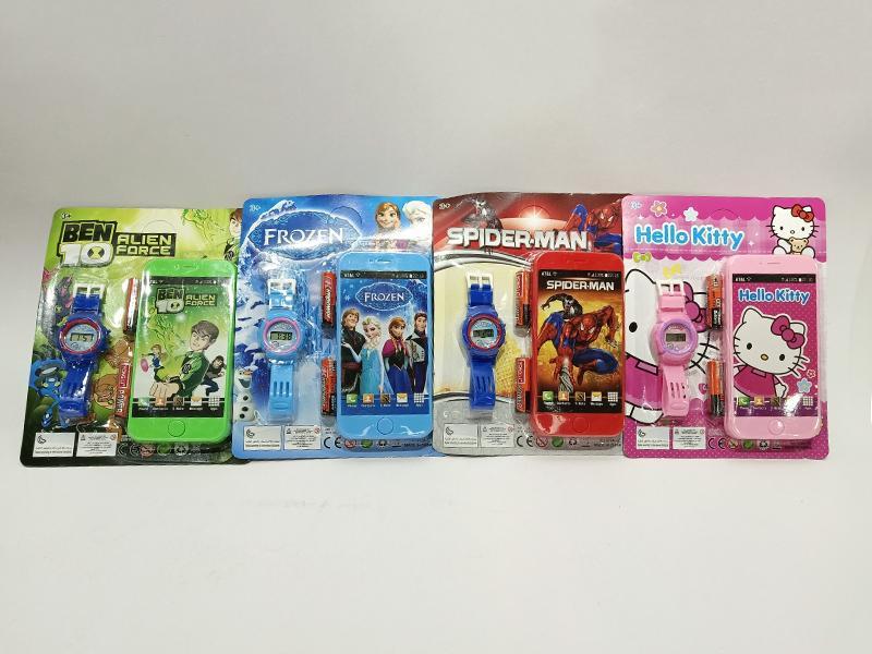 Mobile Phone With Electronic Watch , Battery