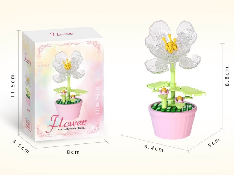 Building Blocks: 70 PCS Of Mountain Lotus Flowers