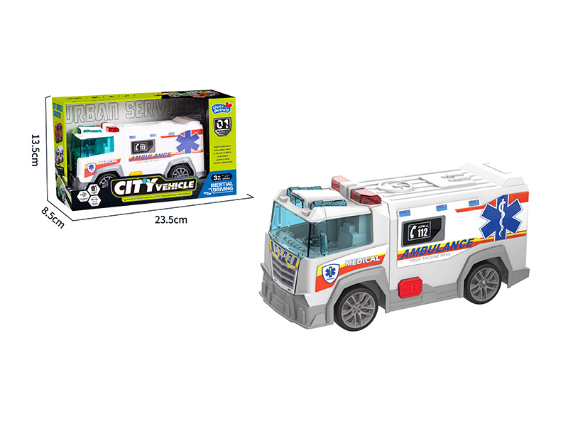 Friction Car With Sound And Light(Ambulance)