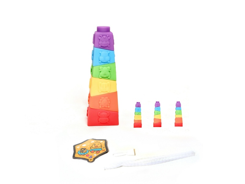 Vinyl Early Learning Jenga With Automatic Whistle