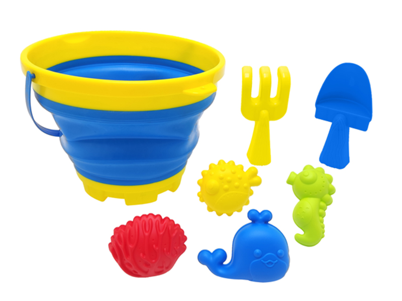 Fold Beach Bucket Set 7Pcs