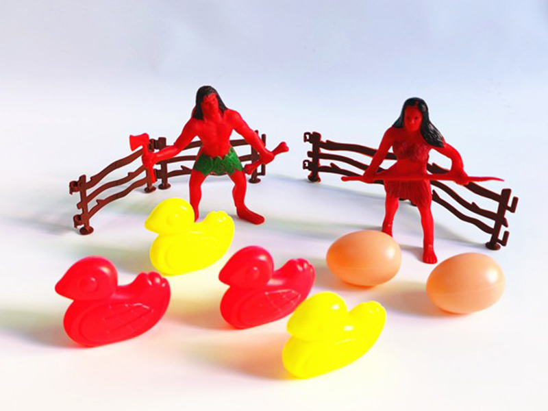 Two Savages, Four Ducks, Two Eggs, Four Pieces Of Fence