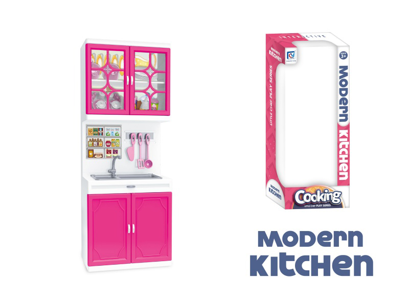 Pink Solid Color Kitchen And Kitchenware Set