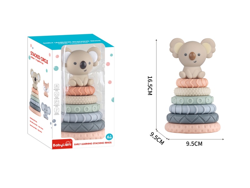 Vinyl Animal Stacking Rings