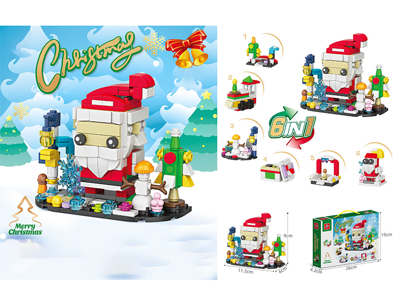 Santa Claus 6 In 1 Building Blocks 215pcs