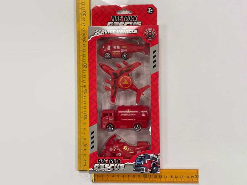 Pull Back Fire Engine Set