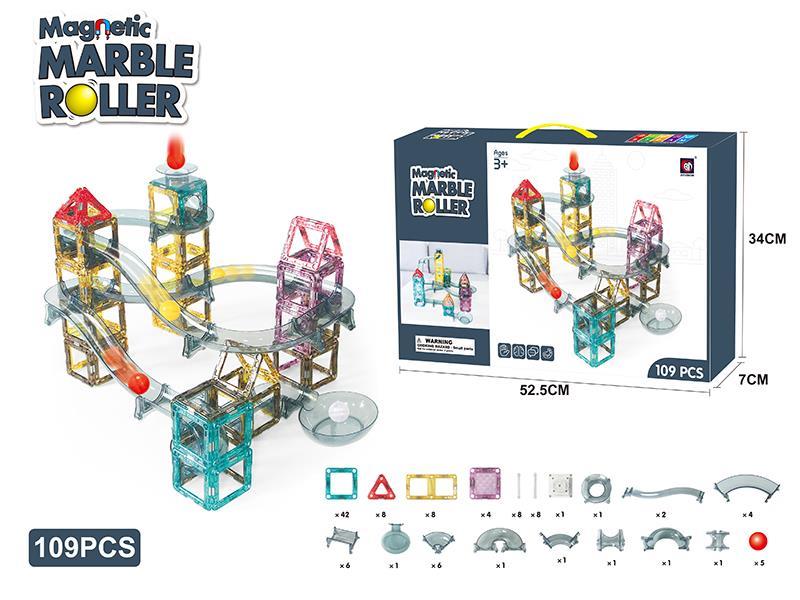 Colorful Crystal Magnetic Tube Building Blocks 109pcs