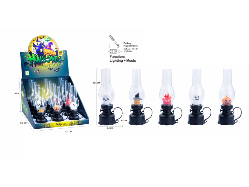 Halloween Kerosene Lamp(With Music)12pcs