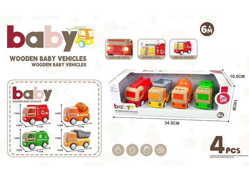 Wooden Baby Vehicles With Light And Music