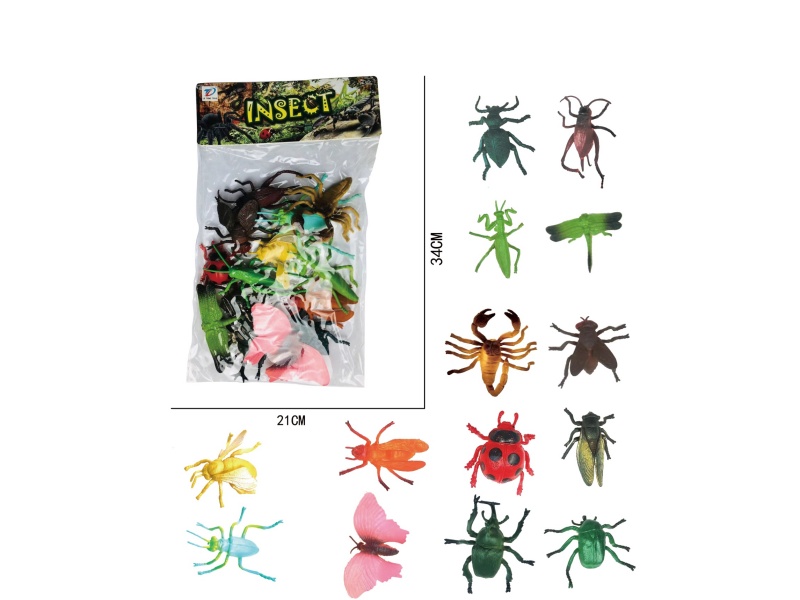 Pvc Simulated Insect 14Pcs