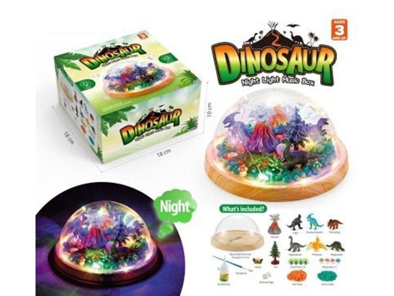 DIY Dinosaur Micro-Landscape Night Lght Music Box