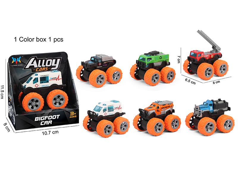 Pull Back Alloy Big Wheel Car