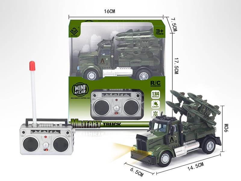 1:64 4-Channel Remote Control Military Missile Truck(American Style)27MHz