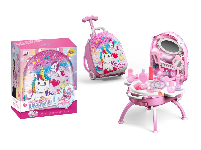 4-In-1 Hand-Held Alloy Backpack Set With A Handle For Unicorn Grooming Accessories