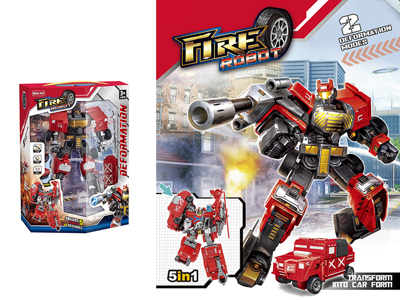 Transformation Fire Fighting Jeep Robot Toy