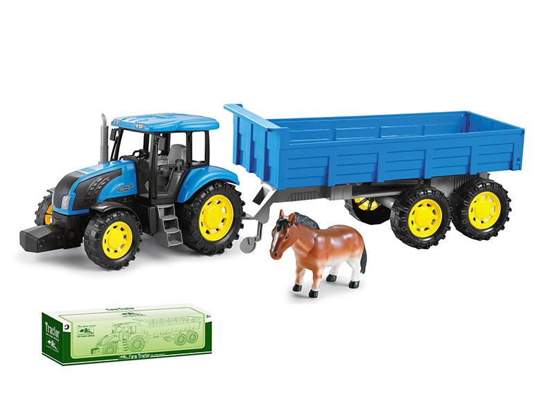 Friction Farm Tractor With Tailer