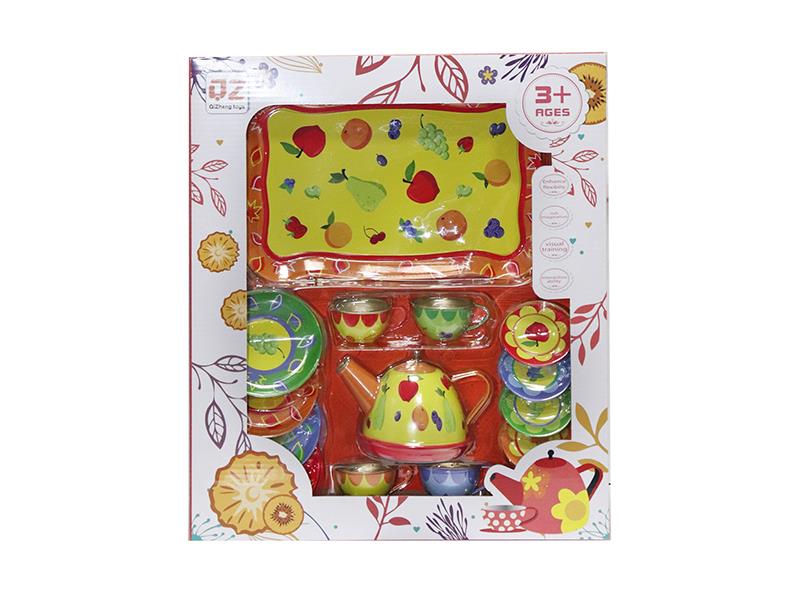 Tinplate Tea Set - Fruit Pattern