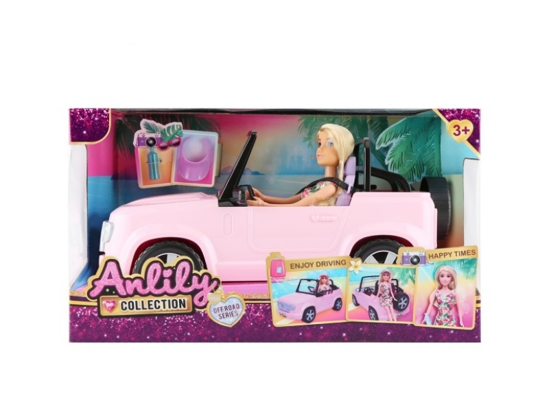 11.5-Inch Solid Body Doll Off-Road Vehicle (Brown Skin)