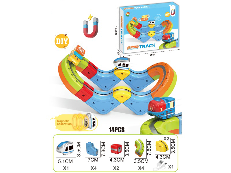 DIY Magnetic Track Levitation Train 14pcs