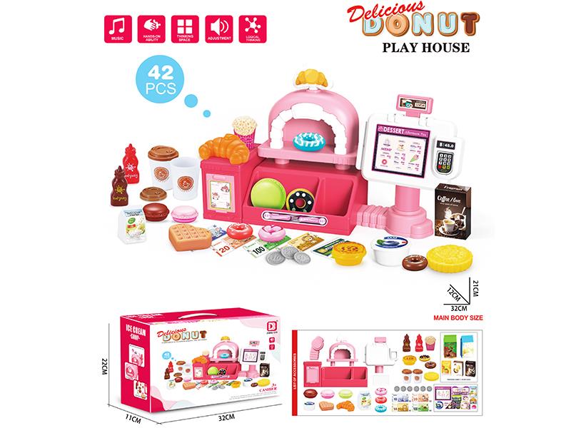 Dessert Shop Cashier Pretend Play Toy 42pcs