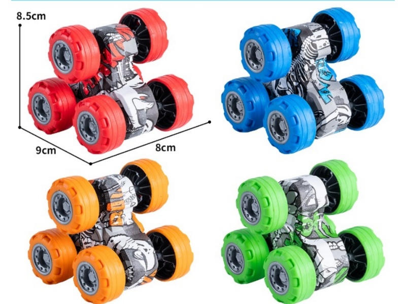 The Friction Dinosaur Rolled Over The Six-Wheeled Vehicle