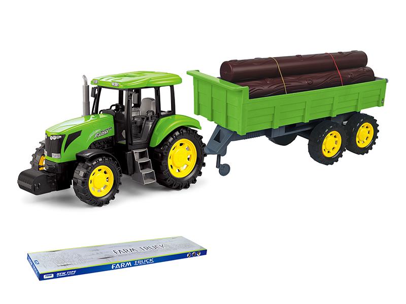 Friction Farm Tractor With Tailer