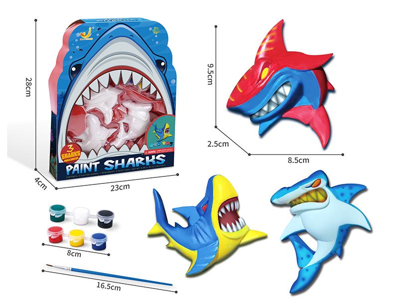 DIY Color Drawing Plaster Shark