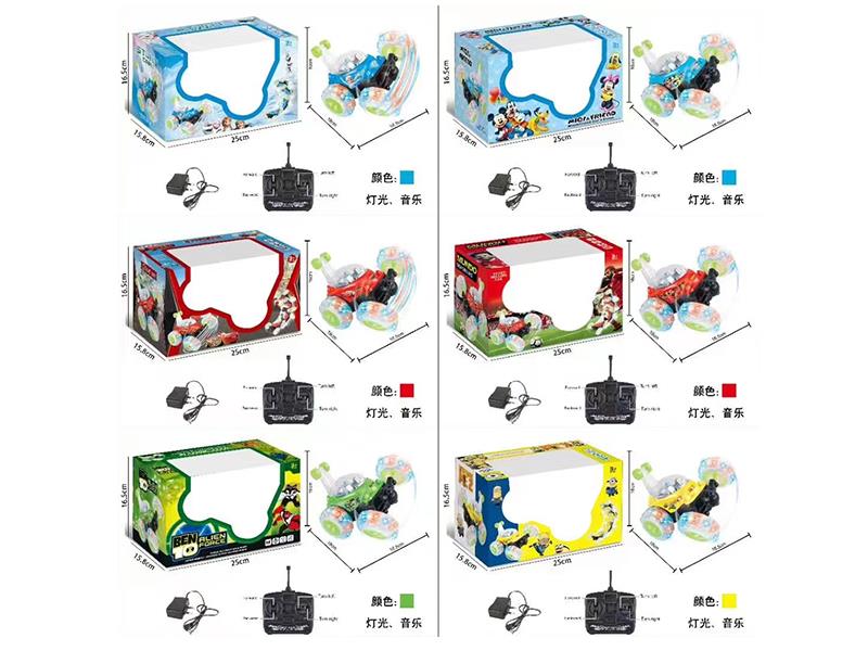 4 Channel Remote Control Stunt Car With Lights And Music(Included Batteries)