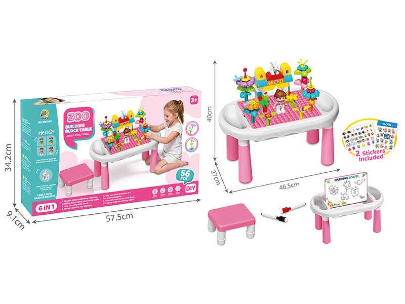 DIY Zoo Building Blocks Table