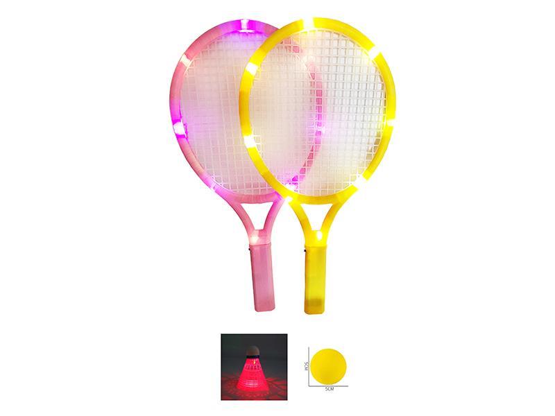 Badminton Racket + Badminton With Light + EVA Ball With Light