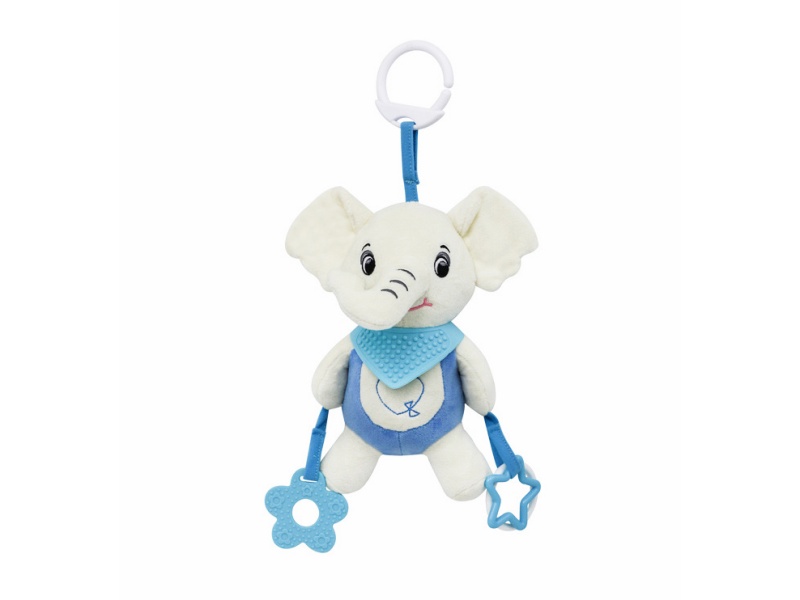 Elephant Baby Scarf, Teething Ring, Tube Bell, Plush Pendant