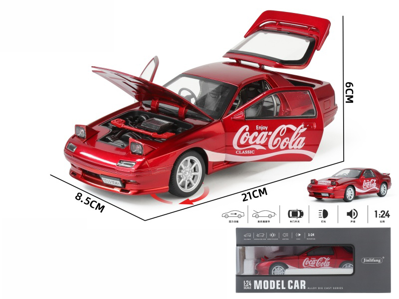 1:24 Mazda RX7-FC Coca Cola Version Alloy Car