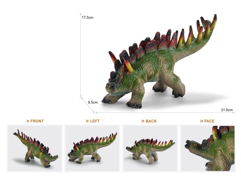 12.5-Inch Painted Thick-Fleshed, Cotton-Rich, Soft Rubber Needle Nail Dragon