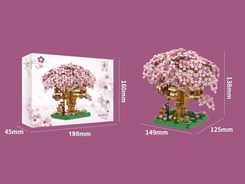 Building blocks: Pink Cherry Blossom Tree (Small) 1104 Pcs