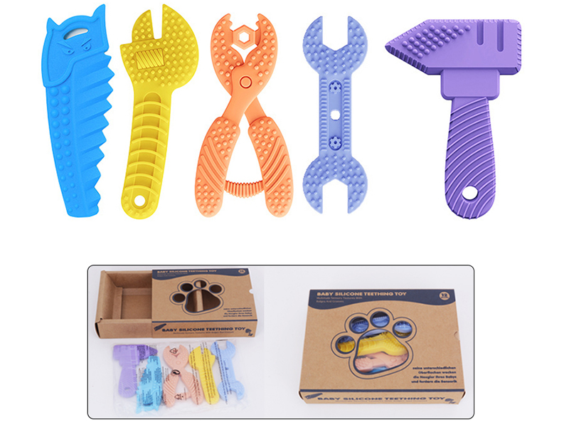 Silicone Tools Baby Teether Set 5pcs