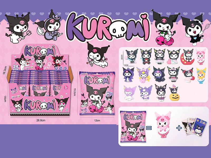 2.5-3" Kuromi Figurine Toys Blind Bag 24pcs
