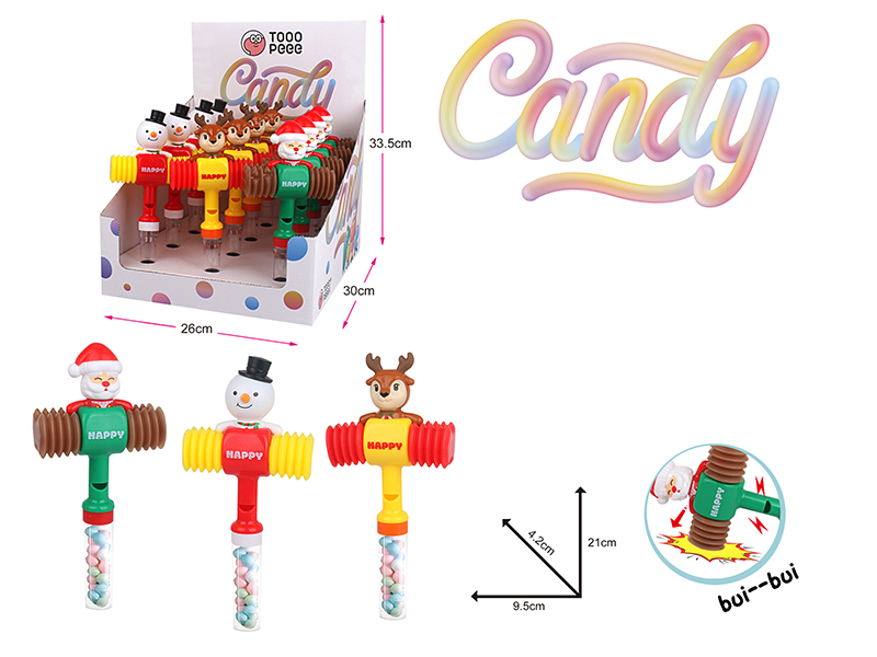 Christmas BB Hammer Candy Toys 12pcs