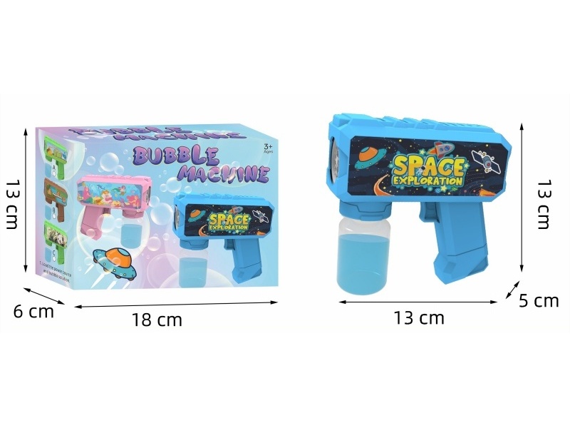 Multi-Hole Light Automatic Bubble Gun (Space)