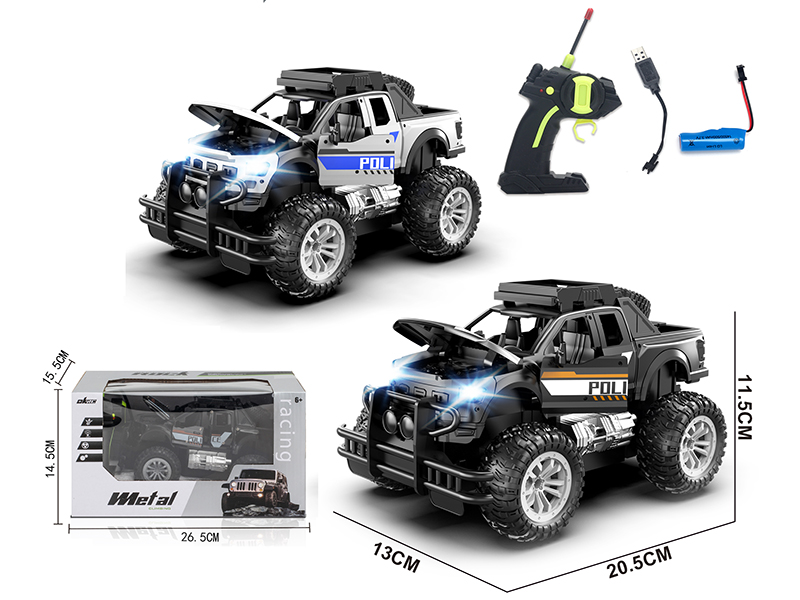 1:20 4CH Remote Control Raptor Police Car(Alloy, Can Open The Door)