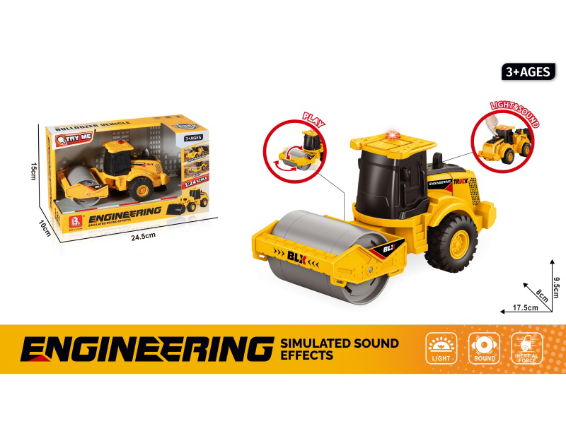Sound And Light Inertial Small Road Roller (Package 3*Ag13)