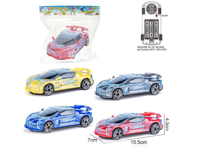 B/O Go And Bump Bugatti Racing Car With Light And Music 1pcs