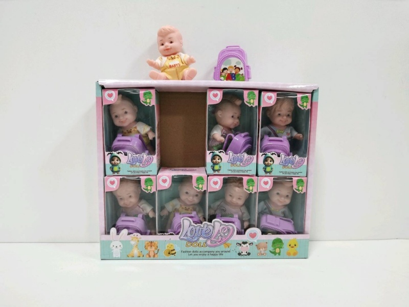 A Set Of 8 2.5-Inch Vinyl Palm Expression Dolls