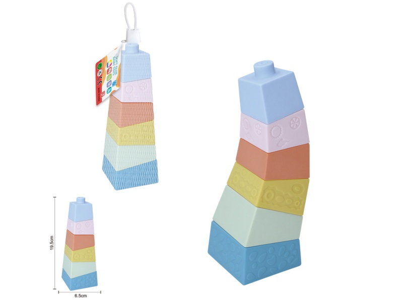 Soft Plastic Stacked Tower 6pcs
