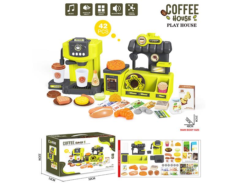 Coffee House Cashier Pretend Play Toy 42pcs