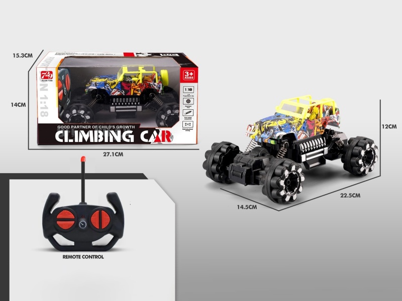 1:18 Graffiti Remote Control Climbing Car